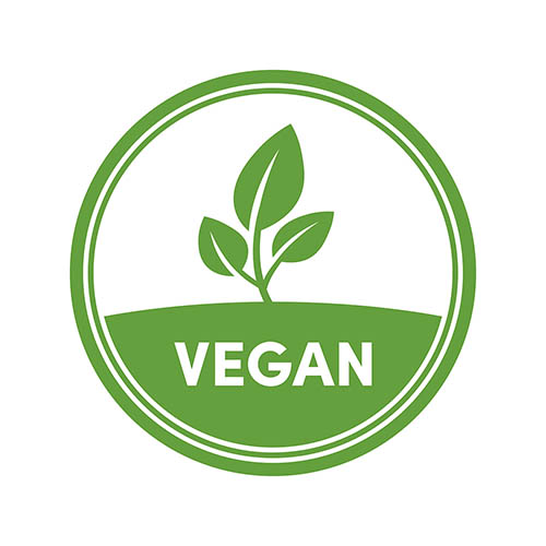 Vektor - Icon mit Schriftzug Vegan